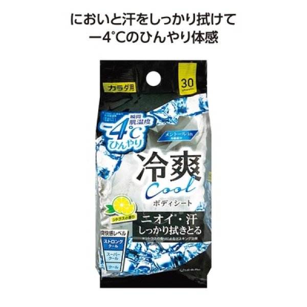 －４℃冷爽クールボディシート３０枚入の写真