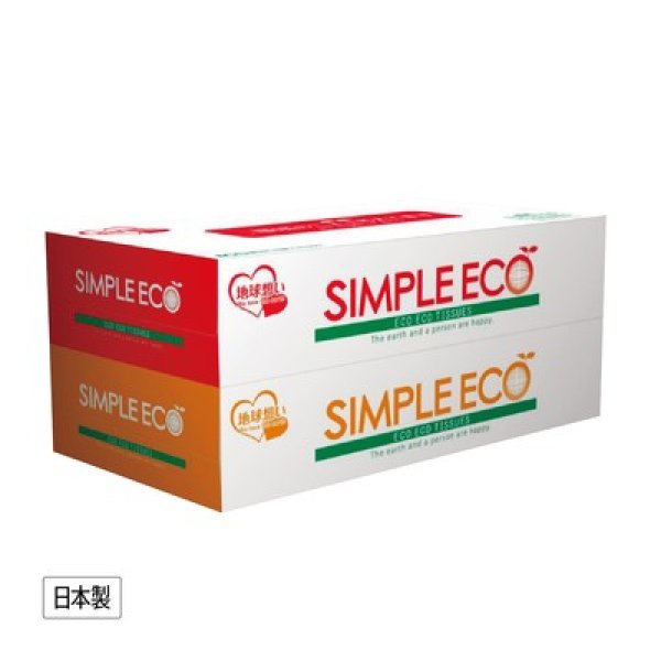 シンプルエコティッシュ100W2個組の写真