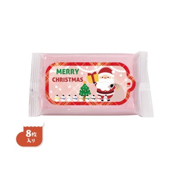 サンタさんのカラーウェットティッシュ8枚入の写真