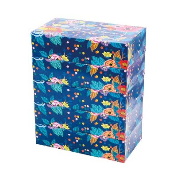エコフラワーBOXティッシュ150W5個組の写真