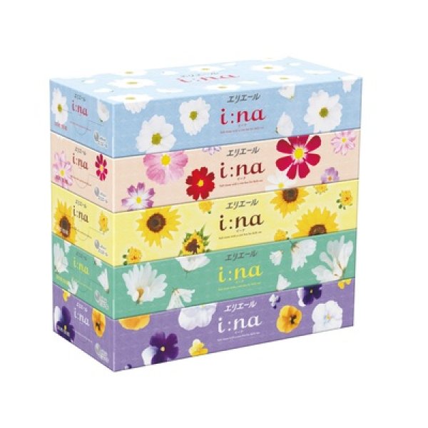 エリエールｉ：ｎａ（イーナ）ティシュー１５０Ｗ５個組の写真