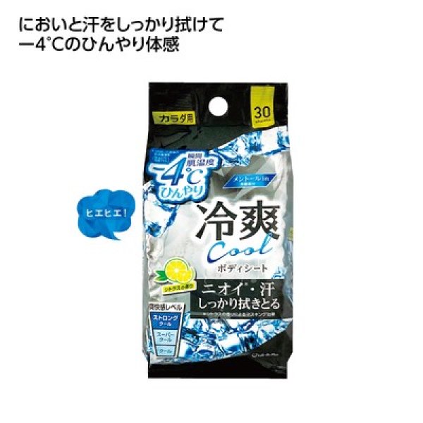 －４℃冷爽クールボディシート３０枚入の写真