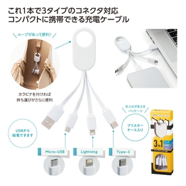３ｉｎ１ＵＳＢケーブルの写真
