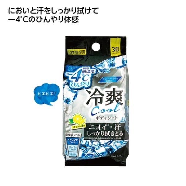 －４℃冷爽クールボディシート３０枚入の写真