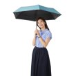画像4: ９９％遮蔽遮光全天候折りたたみ傘（シーブルー） (4)