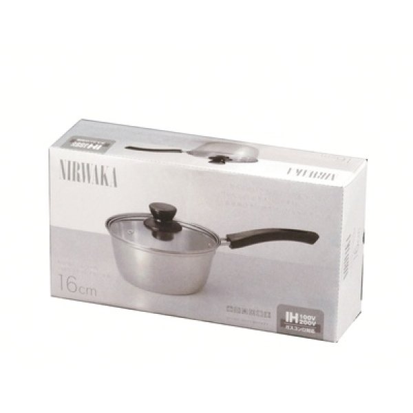 画像2: ニルワーカ IH対応 ステンレス製片手鍋 16cm (2)