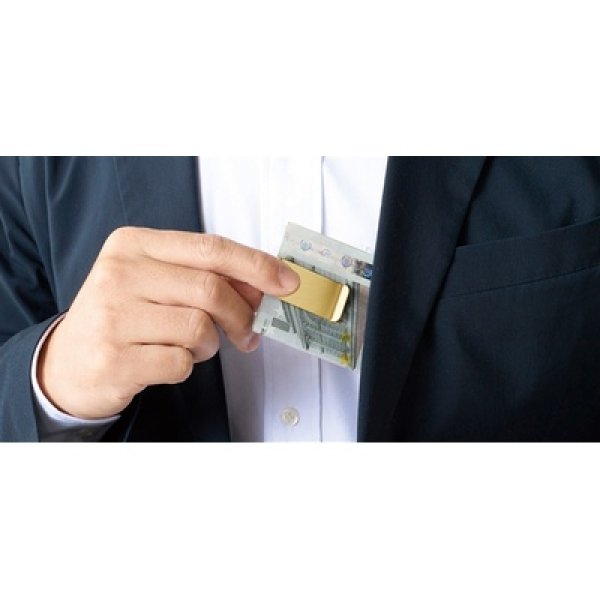 画像4: 金色のマネークリップ&ポケットルーペセット (4)