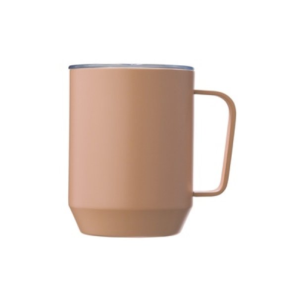 画像3: 蓋付き真空ステンレスマグカップ400ml(ピンクグレー) (3)