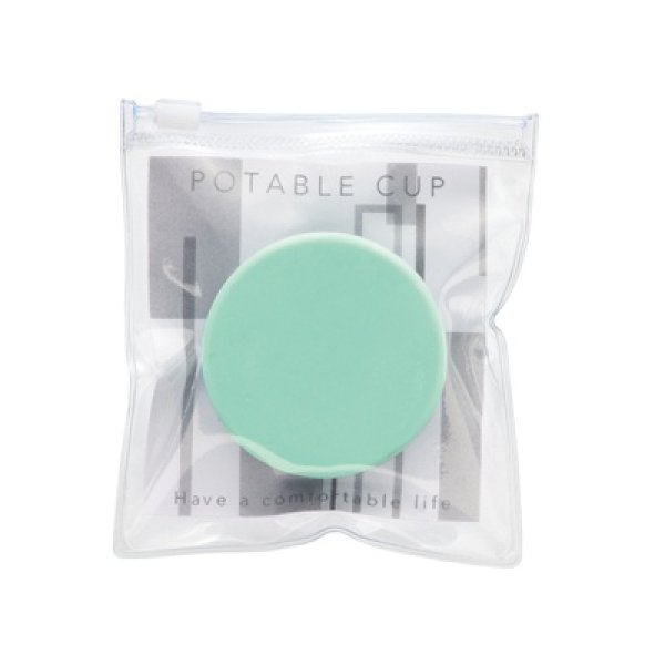 画像2: 折りたたみ携帯コップ1個(ライトグリーン) (2)