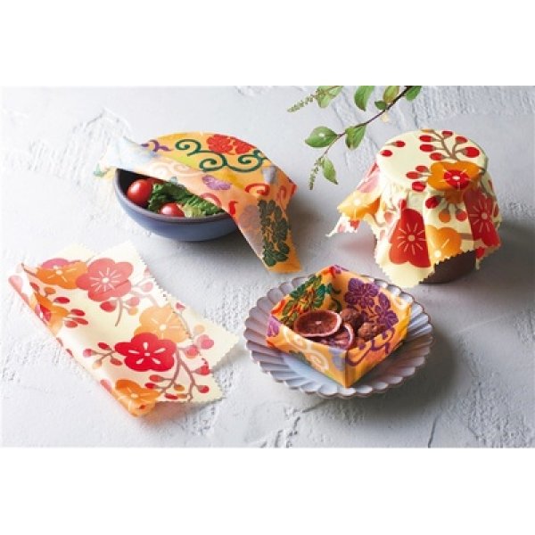 画像2: 文様百趣 繰り返し使えるミツロウラップ (2)