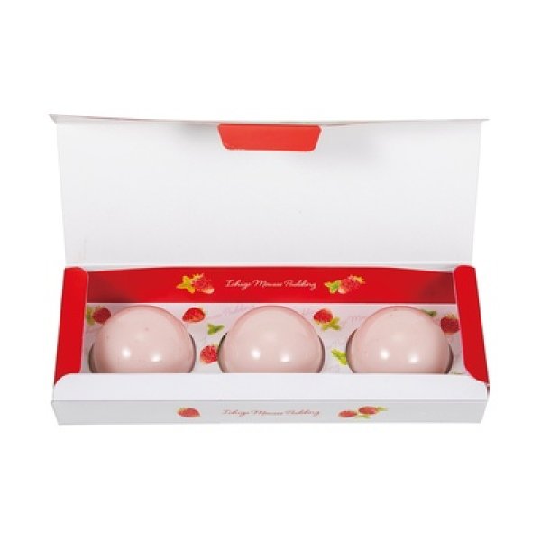 画像3: ホイップ仕立て 山梨県産いちごムースプリン3個 (3)