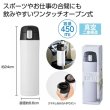 ワンプッシュ真空ステンレスボトル４５０ｍｌ（ホワイト）の写真