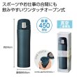 ワンプッシュ真空ステンレスボトル４５０ｍｌ（ネイビー）の写真