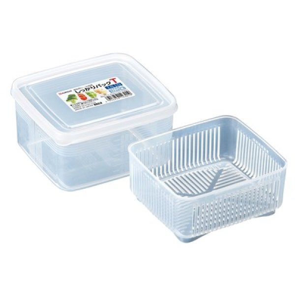 水切り付保存容器　しっかりパックＴの写真