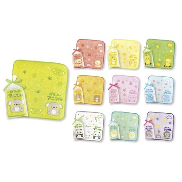 ぽちゃちゃアニマル　ギフトラッピングミニタオル１枚の写真