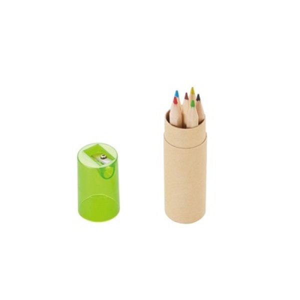 画像2: 色えんぴつ６本入　鉛筆削り付き (2)