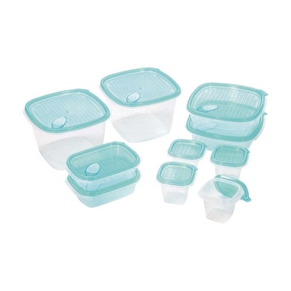 クリアブルーコンテナワンタッチ１０個組の写真