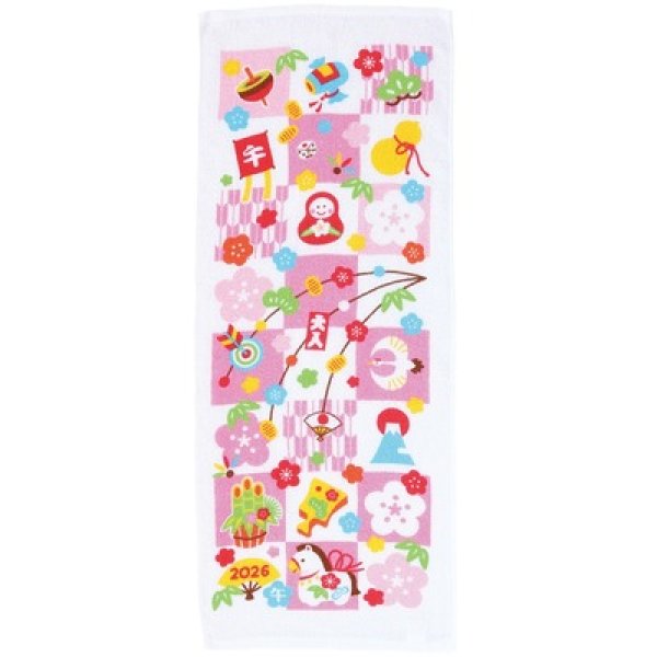 干支タオル１枚（格子）の写真