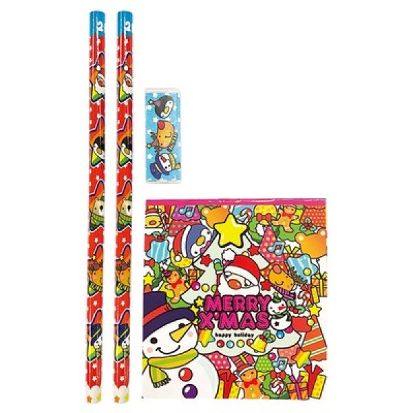 Ｗｉｔｈサンタ　４点文具セット１組の写真