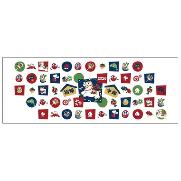 干支手ぬぐい１枚（市松柄）の写真