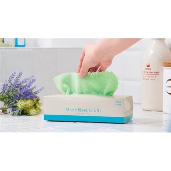 画像3: ボックス入りマイクロファイバークロス１２枚入 (3)