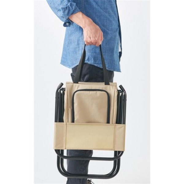 画像3: アウトドア保冷温バッグ付きチェア (3)