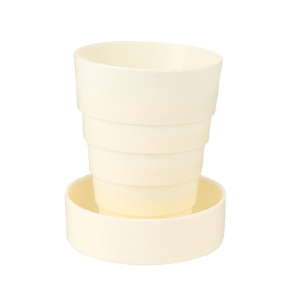 画像4: 折りたたみ携帯コップ１個（オフホワイト） (4)
