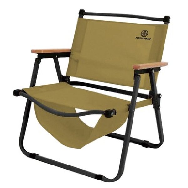 収納モック付き　ロースタイルフォールディングチェアの写真