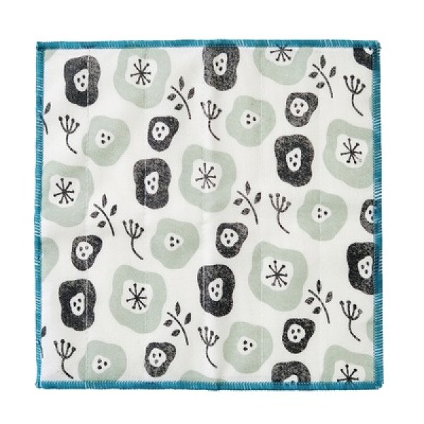 かや織ふきん１枚（モダンフラワー）の写真