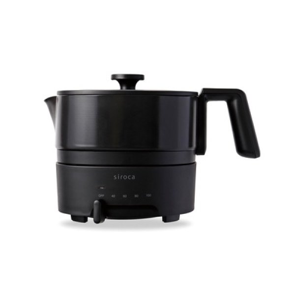 ｓｉｒｏｃａ　おりょうりケトル　ちょいなべ（ブラック）の写真