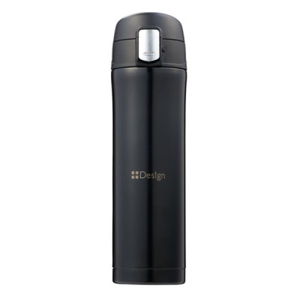 画像4: ワンプッシュ真空ステンレスボトル４５０ｍｌ（ブラック） (4)