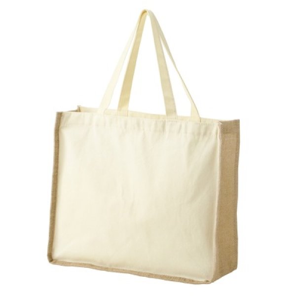 画像2: 肩掛けナチュラルトートバッグ (2)