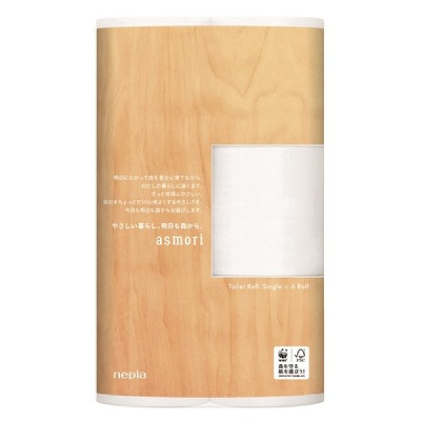 ネピアａｓｍｏｒｉ６ロールシングル（１２０ｍ）の写真
