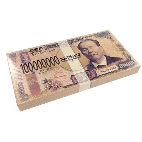 ミニミニ壱億円ＢＯＸティッシュ１０Ｗの写真