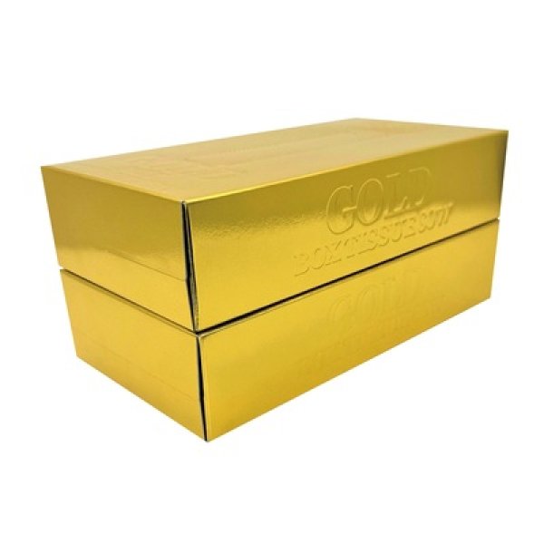 ゴールドＢＯＸティッシュ８０Ｗ２個組の写真