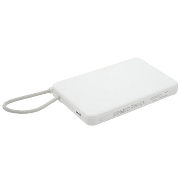 超安心安全　固体モバイルバッテリー５０００ｍＡｈ１個（ホワイト）の写真