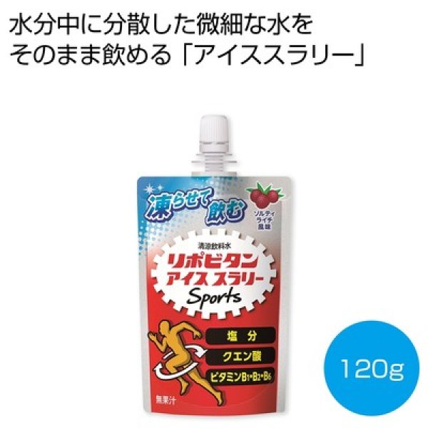 凍らせて飲む　リポビタンアイススラリーＳｐｏｒｔｓ　ソルティライチ風味１２０ｇの写真