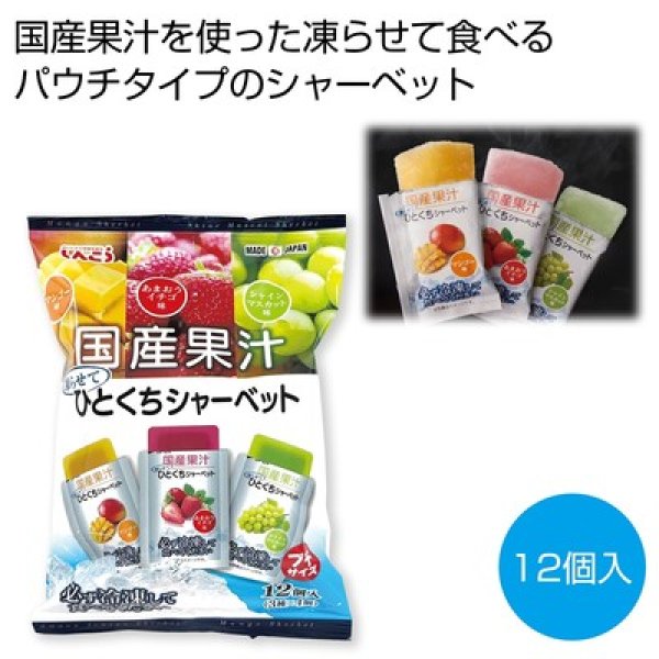 国産果汁　凍らせてひとくちシャーベット１２個入の写真