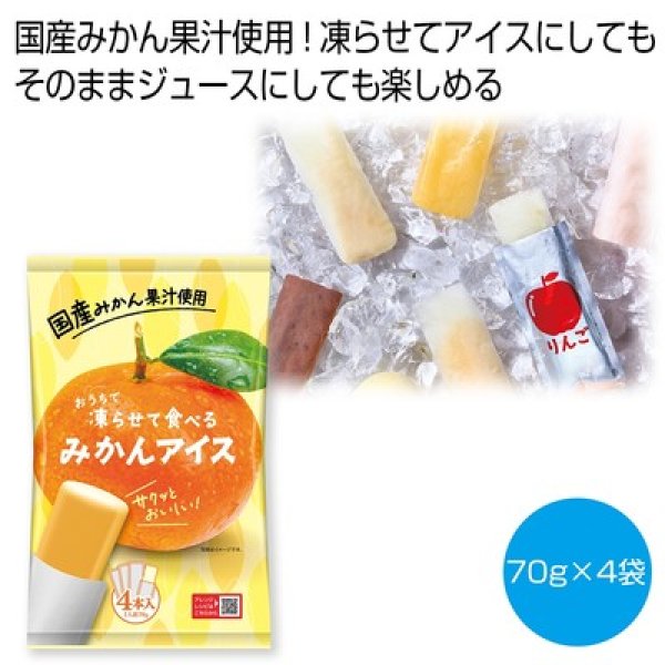 凍らせて食べるみかんアイスの写真