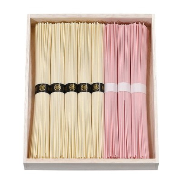 画像3: 至福の逸品　彩り紅福そうめん８束（木箱入り） (3)