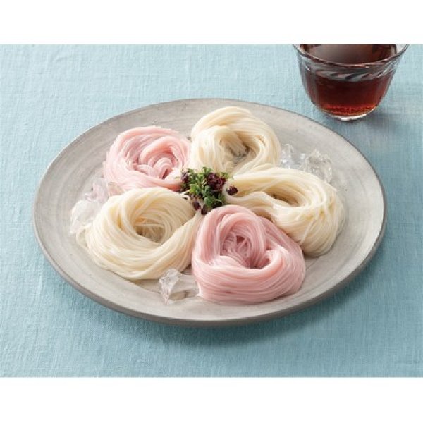 画像4: 至福の逸品　彩り紅福そうめん８束（木箱入り） (4)