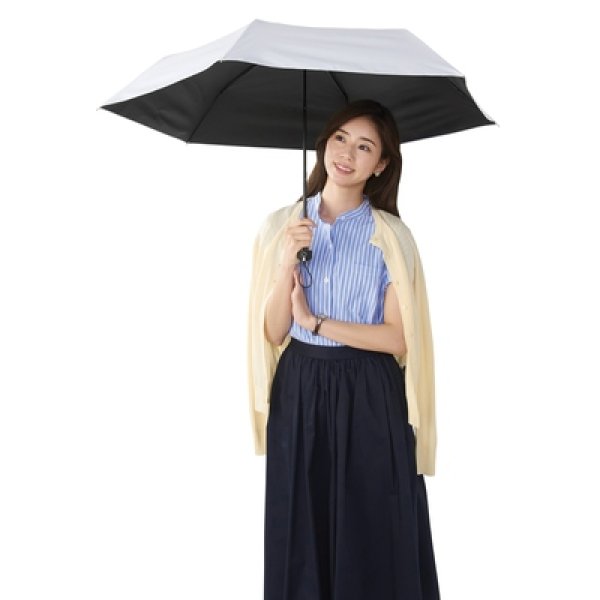 画像4: ９９％遮蔽遮光全天候折りたたみ傘（ホワイト） (4)