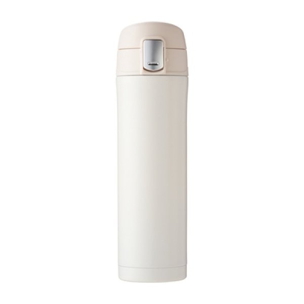 画像3: ワンプッシュ真空ステンレスボトル４５０ｍｌ（オフホワイト） (3)