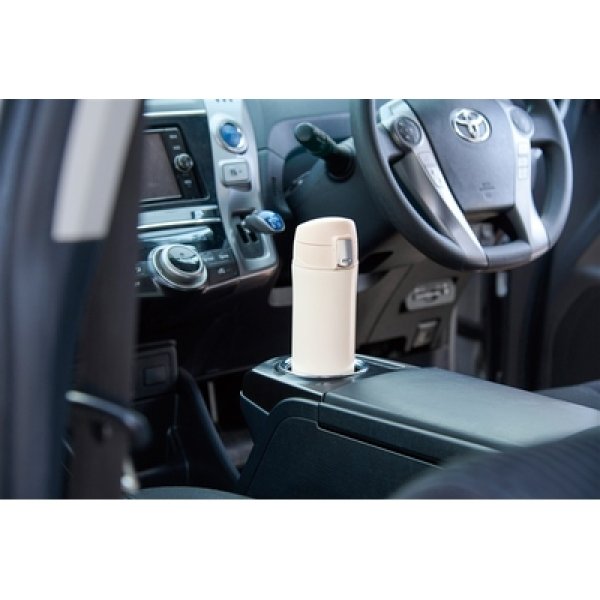 画像4: ワンプッシュ真空ステンレスボトル４５０ｍｌ（オフホワイト） (4)
