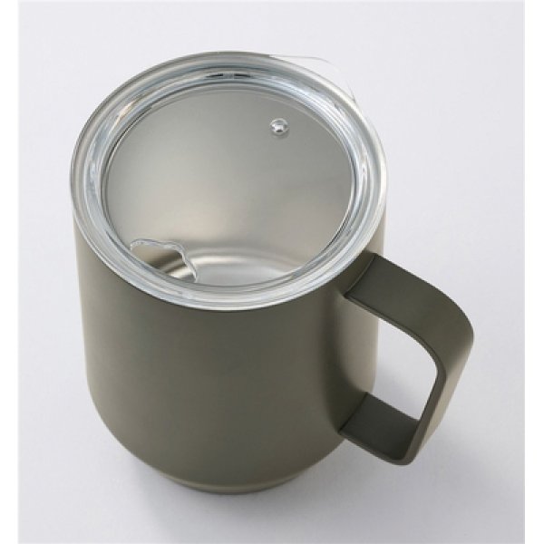 画像4: 蓋付き真空ステンレスマグカップ４００ｍｌ（グレー） (4)