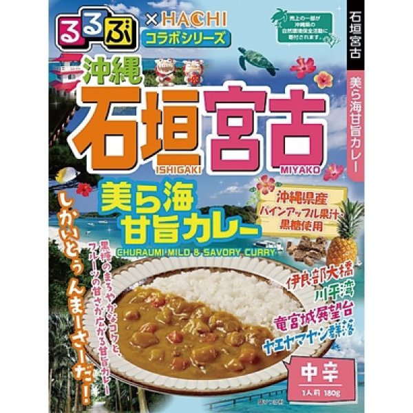 画像2: るるぶ×Ｈａｃｈｉ　沖縄石垣宮古　美ら海甘旨カレー中辛１食 (2)
