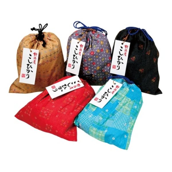 画像2: 和装巾着入り　新潟産こしひかり１ｋｇ (2)